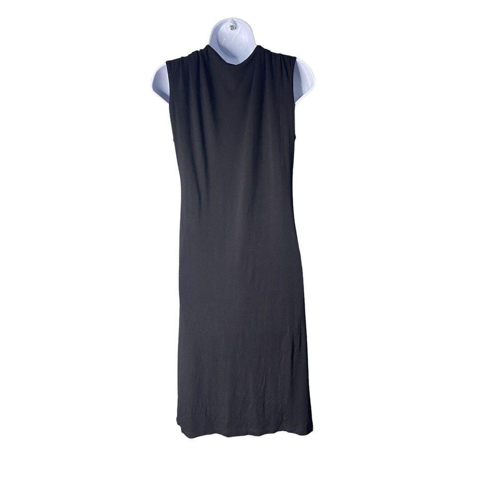 Calvin Klein Womens Twist Front Sleeveless V-neck Dress in Black Size 12 - Picture 3 of 7